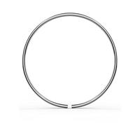 AZARIO LONDON 14K Solid White Gold 20 Gauge - 6MM Diameter Seamless Continuous Open Hoop Nose Ring Nose Piercing