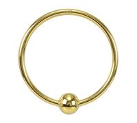 AZARIO LONDON 14K Solid Yellow Gold 22 Gauge Nose Rings - Captive Bead, Star, Heart & Cross Open Hoop Piercing Jewellery (8MM & 10MM Diameter)