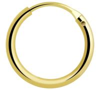 AZARIO LONDON 14K Solid Yellow Gold Septum Ring/Solid Gold Nose Ring- Hinged Segment Ring - 18 Gauge - 6mm Diameter Septum Clicker