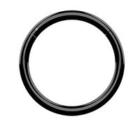 AZARIO LONDON 18 Gauge (1.0mm) - 8mm Diameter Black Anodized 316L Surgical Steel Hinged Segment Ring- Clicker Ring- Septum Clicker Piercing Jewellery