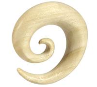 AZARIO LONDON 2 Gauge (6MM) Natural Organic Crocodile Wood Spiral Spiral Plug/Ear Expanders/Wood Gauge Plug/Hanger Tapers/Spiral Taper Plug/Stretchers - Sold by Piece