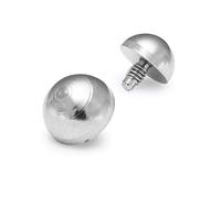 AZARIO London 2MM Half Ball 316L Surgical Steel Internally Threaded Top Micro Dermal Anchor Piercing Jewellery
