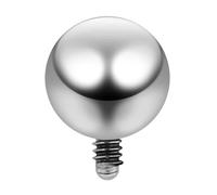 AZARIO London 4MM Plain Ball 316L Surgical Steel Internally Threaded Top Micro Dermal Anchor Piercing Jewellery