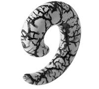 AZARIO LONDON 6MM Marble Pattern UV Acrylic Spiral Tapers Ear Plug Piercing - Sold by Piece