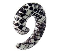 AZARIO LONDON 8MM Snake Skin Pattern UV Acrylic Spiral Tapers Ear Plug Piercing - Sold by Piece