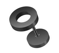 AZARIO LONDON Black Anodized 10MM Flat Disc with Hole 16 Gauge 316L Surgical Steel Invisible Fake Ear Plug Body Jewellery - Sold by Piece