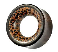 AZARIO LONDON Double Flared Natural Organic Palm and Iron Wood Tunnel Plug/Wooden Ear Stretcher Gauges/Double Flared Gauge/Plugs and Tunnels/Wood Plugs - Sold by Piece