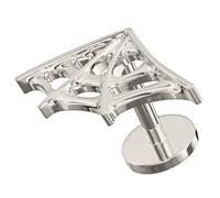 AZARIO LONDON G23 Grade Titanium Plain Embossed Spider's Web Design Push Fit Top 16 Gauge - 6mm Length Lip Labret - Tragus Bar Piercing - Labret Stud Helix - Tragus Earring