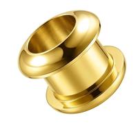 AZARIO LONDON Gold Anodized Flesh Tunnel- Ear Gauge - Surgical Steel Plug- Plug and Tunnel - Sold by Piece