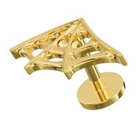 AZARIO LONDON Gold Anodized G23 Grade Titanium Plain Embossed Spider's Web Design Push Fit Top 16 Gauge - 9mm Length Lip Labret - Tragus Bar Piercing - Labret Stud Helix - Tragus Earring
