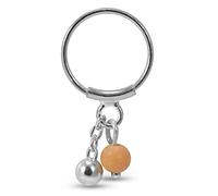 AZARIO LONDON Orange Bead and Plain Ball Dangling 925 Sterling Silver Hoop Nose Ring- Unique Nose Ring- Nose Piercing Ring- Thin Nose Ring