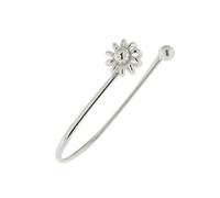 AZARIO LONDON Plain Coil Flower 925 Sterling Silver Non Piercing Clip on Nose Ring