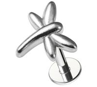 AZARIO LONDON Plain Dragonfly 16 Gauge Surgical Steel Labret-Cartilage-Tragus Earring - Helix Stud-Conch Piercing Stud- Surgical Steel Stud