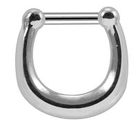 AZARIO LONDON Plain Loop Septum Ring/Cartilage Earring- Steel & Nose Septum Ring- 14 Gauge Clicker Septum Body Jewellery
