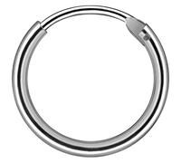 AZARIO LONDON Plain Sterling Steel Nose Ring- Huggie Nose Ring- Hinged Nose Ring- Clicker Nose Ring- Small Hoop Nose Ring - 16 Gauge - 6mm Diameter Nose Ring