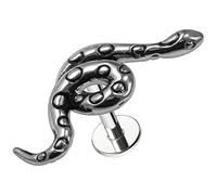 AZARIO LONDON Swirls and Spirals Snake Labret-Cartilage-Tragus Earring/Helix Stud/Conch Piercing Stud- Surgical Steel Stud - 16 Gauge Labret