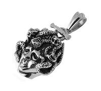AZARIO LONDON Tribal Medusa Head Stainless Steel Biker Men Pendant Jewellery