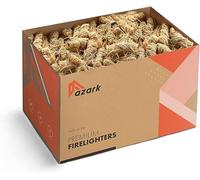 azark Natural Wood Premium Fire Lighters, Eco Friendly Charcoal Starter, Wood Wool Fire Starter for Barbecue, Pizza Ovens & Smokers Clean, Safe and Odourless - 100 Pack