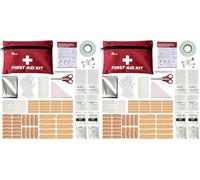 azark Premium First Aid Kit - 108 Piece Compact Emergency Medical Kit for Home, Car, Travel, Workplace, Hiking & Outdoor (Pack of 2)