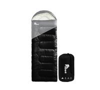 azark Premium Lightweight Sleeping Bag for Adults & Kids, 400 GSM, 4 Season Waterproof Sleeping Bag, Comfortable & Portable, Machine Washable, Camping & Hiking Essential (Black/Grey)