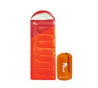 azark Premium Lightweight Sleeping Bag for Adults & Kids, 400 GSM, 4 Season Waterproof Sleeping Bag, Comfortable & Portable, Machine Washable, Camping & Hiking Essential (Orange/Red)