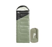 azark Premium Lightweight Sleeping Bag for Adults & Kids, 400 GSM, 4 Season Waterproof Sleeping Bag, Comfortable & Portable, Machine Washable, Camping & Hiking Essential (Black/Green)