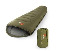 azark Premium Single Sleeping Bag, 350GSM, Lightweight and Waterproof, 4 Seasons of Camping, Hiking and Outdoors, Sleeping bag for Adults & Kids (Green)