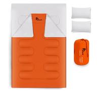 azark Premium Sleeping Bag, 350GSM, Lightweight and Waterproof, 4 Seasons of Camping, Hiking and Outdoors, Sleeping bag for Adults & Kids (Orange)