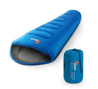 azark Premium Sleeping Bag, 350GSM, Lightweight and Waterproof, 4 Seasons of Camping, Hiking and Outdoors, Sleeping bag for Adults & Kids (Blue)