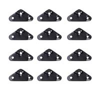Azarxis Aluminum Guyline Tensioner Guy Rope Adjuster Wind Cord Buckle 12 Pack Lightweight for Camping Hiking Backpacking Picnic Outdoor Tent Accessory (Triangle Shape (Black) - 12 Pack)
