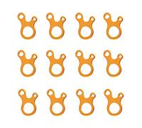 Azarxis Aluminum Guyline Tensioner Guy Rope Adjuster Wind Cord Buckle 12 Pack Lightweight for Camping Hiking Backpacking Picnic Outdoor Tent Accessory (Snail Shape (Gold) - 12 Pack)