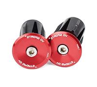 Azarxis Bike Handlebar Bar End Plugs Caps Aluminum Alloy Bicycle Handle Bar Ends 2 Pack for Road Bike Mountain Bike MTB BMX Fixie (Red, 23.5mm)