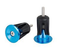 Azarxis Bike Handlebar Bar End Plugs Caps Aluminum Alloy Bicycle Handle Bar Ends 2 Pack for Road Bike Mountain Bike MTB BMX Fixie (Blue, 23.3mm)