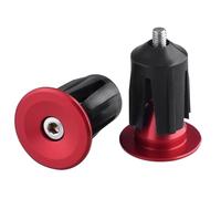 Azarxis Bike Handlebar Bar End Plugs Caps Aluminum Alloy Bicycle Handle Bar Ends 2 Pack for Road Bike Mountain Bike MTB BMX Fixie (Red, 23.5mm)