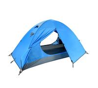 Azarxis Camping Tent 1 Man Person 3 Season Easy Set Up Waterproof Double Layer Lightweight Aluminum Pole for Backpacking Hiking Trekking Travel Climbing Outdoor (Blue - 1 Person - 3 Season)