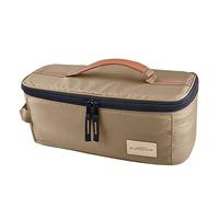 Azarxis Camping Travel Cooking Utensils Organizer Bag Cookware Storage Bag Portable Small Stuff Case for Storing Flatware Cutlery Digital Accessories Cosmetics Makeup Brushes (Khaki)