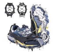Azarxis Crampons Traction Cleats Ice Snow Grips Grippers for Boots and Shoes with Non-Slip 8 10 13 Stainless Steel Spikes for Men Women Kids Walking Hiking Jogging Climbing Fishing (Child, 13 Spikes)