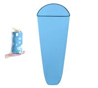 Azarxis Insulated Sleeping Bag Liner, Mummy Sleeping Bag Liner Adult Sleep Sack Travel Sheets Camping Sheet Single Size 78.74" x 31.5" for Hotels Hostels Backpacking Hiking (Blue)
