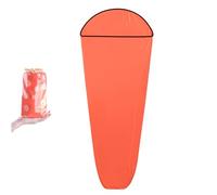 Azarxis Insulated Sleeping Bag Liner, Mummy Sleeping Bag Liner Adult Sleep Sack Travel Sheets Camping Sheet Single Size 78.74" x 31.5" for Hotels Hostels Backpacking Hiking (Orange)