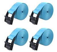 Azarxis Lashing Straps Ratchet Tie Down Secure Cinch Strap Adjustable Cam Buckles Belts Heavy Duty up to 441 lbs Capacity for Motorcycle Cargo Kayak Boat Canoe Truck Trailer (Sky Blue - 4 Pack,6.6 ft)