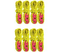 Azarxis Reflective Guy Ropes 3mm Guylines 4m / 13ft Tent Camping Cords Lightweight with Heavy Duty Aluminum Line Adjusters Tensioners for Tying Down Tarps Fixing Outdoor Packaging (Yellow - 8 Pack)