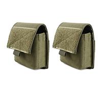 Azarxis Small Tactical Pouch, Molle EDC Pouches Utility Bag Mini Admin Military Belt Pouch (Green - 2 Pack)