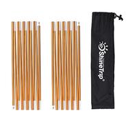 Azarxis Tent Pole Replacements Set of 2, Aluminum Tent Rod with Elastic Shock Corded Adjustable Tent Support Frames Repair Kit Tent Accessories Camping Equipment for Hiking Backpacking (Gold - 3.33m)