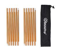 Azarxis Tent Pole Replacements Set of 2, Aluminum Tent Rod with Elastic Shock Corded Adjustable Tent Support Frames Repair Kit Tent Accessories Camping Equipment for Hiking Backpacking (Gold - 4.42m)