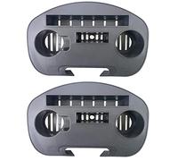 Azatemgo Cup Holder Set of 2, Robust Plastic, 38 x 24 x 6 cm, Large Capacity, Multifunctional for Garden Lounger, Sun Lounger, Relaxing Chair