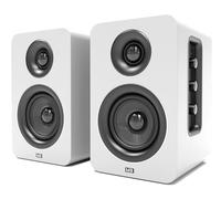 AZATOM Bookshelf Speakers 60W | Bluetooth | 3” Carbon Fibre Drivers & Silk Tweeters | 24bit DAC Built-in | Perfect for Computer Gaming, Vinyl Turntable, HiFi, Home Theatre Equinox M3 (White)
