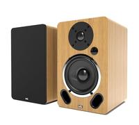 AZATOM Bookshelf Speakers | Bluetooth | 5” Carbon Fibre driver & Silk Tweeter | 24bit DAC Built-in | Perfect for Streaming Music, Gaming, Vinyl Turntable, HiFi, Home Theatre Equinox M5 (Oak)