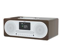 Azatom Clockwood Dab / Dab+ Radio With Cd Player, Bluetooth, Alarms, Fast Presets And Remote (Walnut)