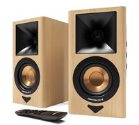 AZATOM CX2 Bookshelf Speakers 60W RMS | Bluetooth | 3” Graphite compound Woofer & Horn Silk Tweeter | 24bit DAC | Remote Control. Perfect for Computer Gaming, Turntable, HiFi, Home Theatre (OAK)