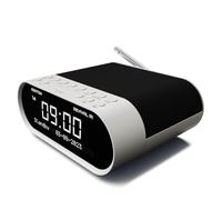 AZATOM DAB/DAB+ & FM Bedside Digital Radio | Dual Alarms & Sleep Timer | USB Device Charging | Mains Powered | Bluetooth | Perfect for the Bedroom Revival R1 (White)